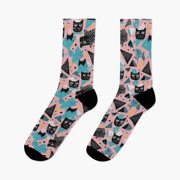 Item preview, Kitten Cuteness: A Memphis Pattern of Playful Felines designed and sold by Banded-Canyon.