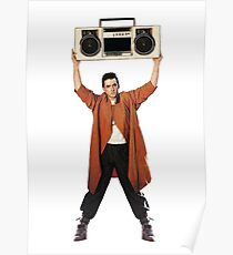 SAY ANYTHING John Cusack holds up a boombox boom box Lloyd Dobler and Diane Court Ione Skye Peter Gabriel In Your Eyes iconic moment 1989 movie movies film 80s stereo Poster