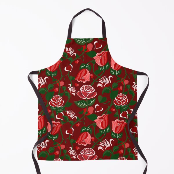 Item preview, Cute Hearty Rose Flowers with Green Leaves Red Pattern designed and sold by Moyanana.