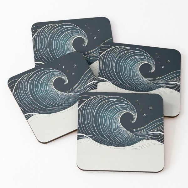 Item preview, A minimalistic logo of lines featuring the silhouette of an ocean or sea waves, simple shapes and lines. Emblema for any brand company designed and sold by anytka.
