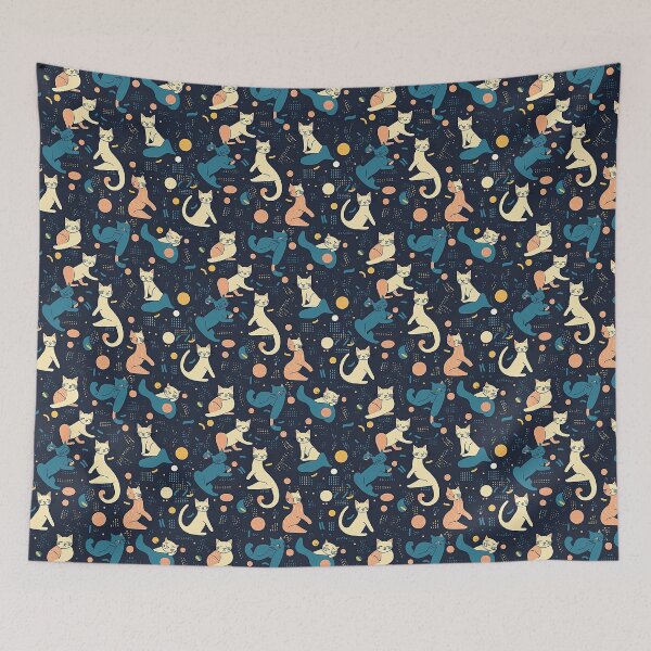 Item preview, Kitten Cuteness: A Memphis Pattern of Playful Felines designed and sold by Banded-Canyon.