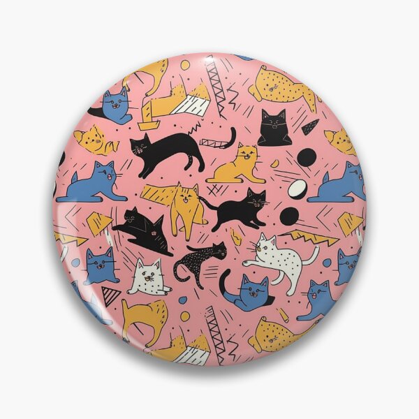 Item preview, Kitten Cuteness: A Memphis Pattern of Playful Felines designed and sold by Banded-Canyon.