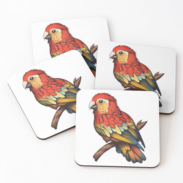 Item preview, funny red parrot designed and sold by TheFeduk1luv.
