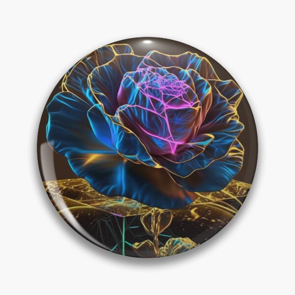 Item preview, Neon Rose In Golden Cube designed and sold by VhsNeon.