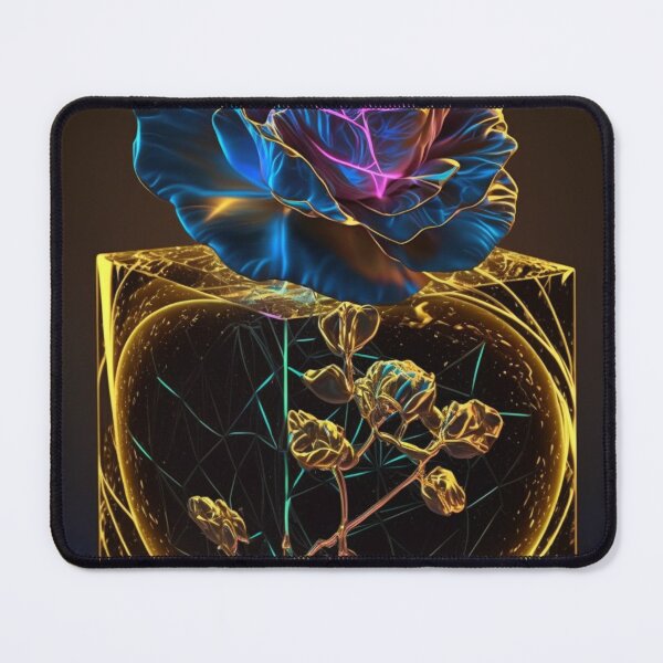 Item preview, Neon Rose In Golden Cube designed and sold by VhsNeon.