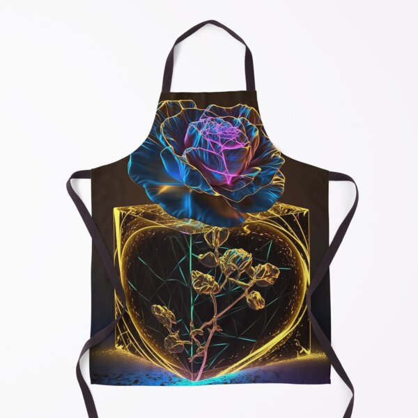 Item preview, Neon Rose In Golden Cube designed and sold by VhsNeon.