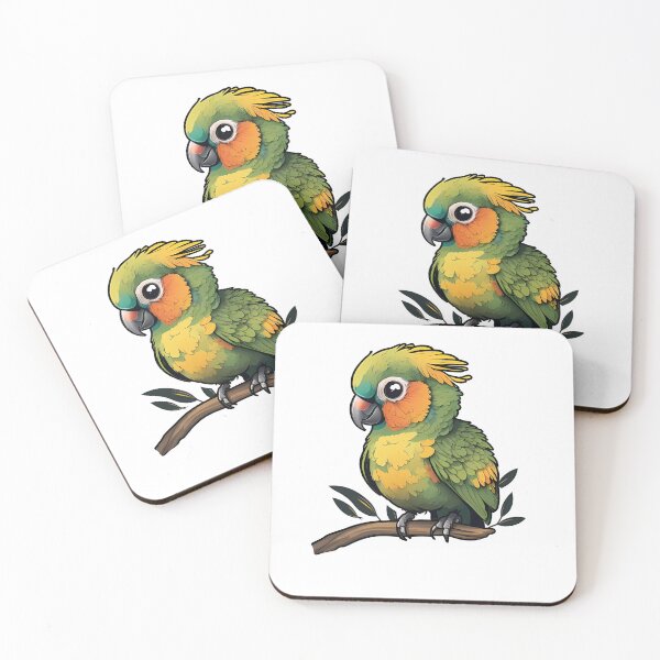 Item preview, cute green parrot designed and sold by TheFeduk1luv.