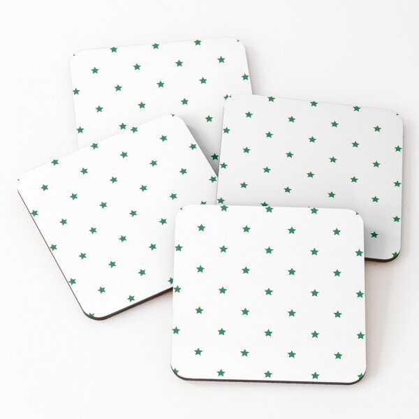 Item preview, Green star print on white designed and sold by LittleBettyMakes.