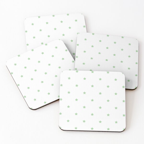 Item preview, Green star print on white designed and sold by LittleBettyMakes.