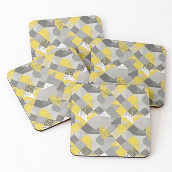 Item preview, Gray and Yellow Grunge Splatter Pattern designed and sold by Expressive Vision.