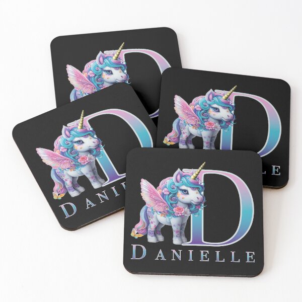 Item preview, Danielle name with a cute unicorn designed and sold by Lubellebubble20.