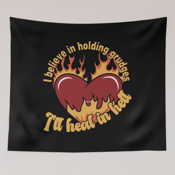 Item preview, Passionate Burning Heart - "Heal in Hell" Grudge Quote designed and sold by ElLocoMus.