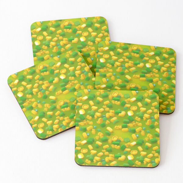 Item preview, Green and Yellow Shapes Pattern designed and sold by Expressive Vision.
