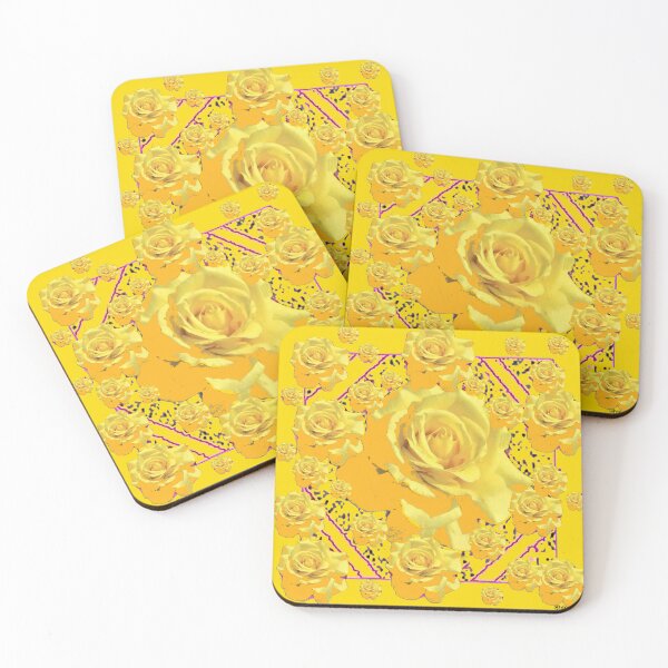 Item preview, ABSTRACTED YELLOW GARDEN ROSES MODERN ART designed and sold by sharlesart.