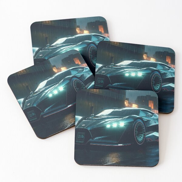 Item preview, Hypercar at night in the rain - supercar illustration designed and sold by togetherShirts.