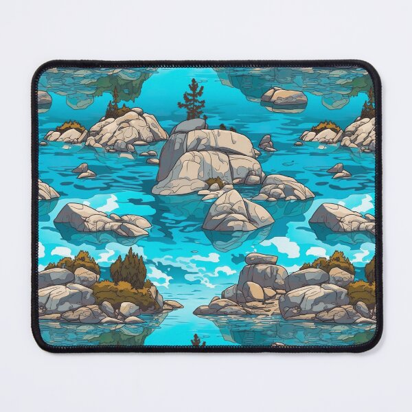 Item preview, Large Granite Boulders Floating in the Water Unique Pattern designed and sold by ATMCreations.