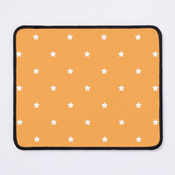 Item preview, White star print on orange designed and sold by LittleBettyMakes.