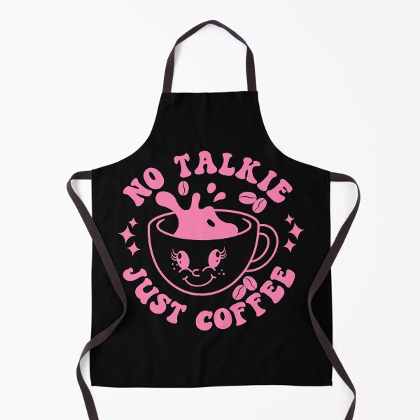 Item preview, No Talkie Just Coffee | Cute and Funny Antisocial Pink Girl Coffee Lover Design - Black designed and sold by PearlMoonGrapes.