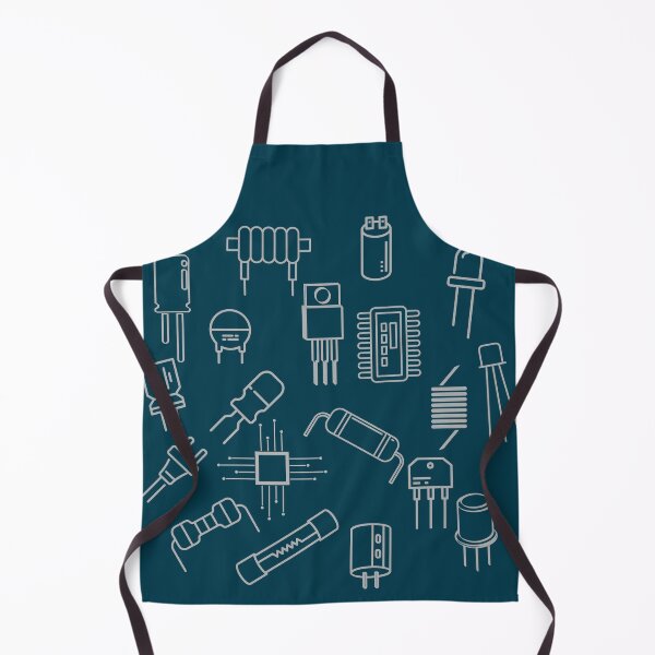 Item preview, Electronic components symbols collage designed and sold by EngineersArt.