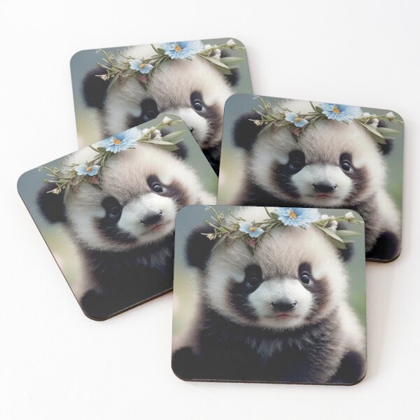 Item preview, Blue Flower Panda designed and sold by KoalaChicStudio.