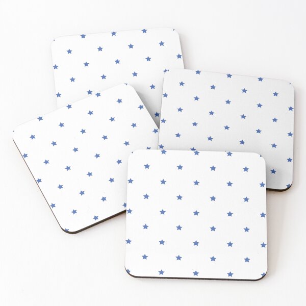 Item preview, Royal blue star print on white designed and sold by LittleBettyMakes.