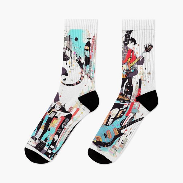 Item preview, Abstract Guitar Player Guitars Cool City Design designed and sold by WilbeRecords.
