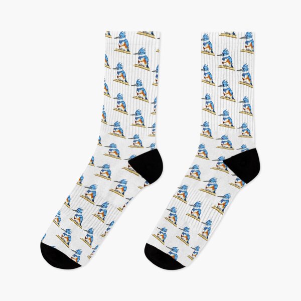 Item preview, Female Belted Kingfisher Drawing designed and sold by Sockstomistic.