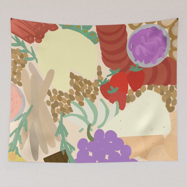 Item preview, Charcuterie board aesthetic pastel board designed and sold by oceansunflowers.
