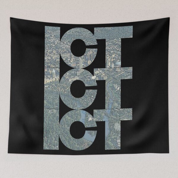Item preview, Wichita, Kansas ICT Cityscape Repeating Pattern designed and sold by CrabbyLobster.