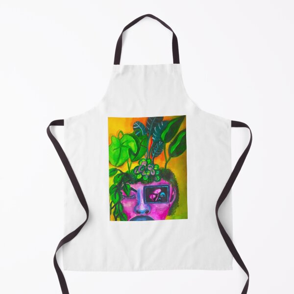 Item preview, Thinking About Plants - plant and mushroom cyborg head designed and sold by Anoushay.