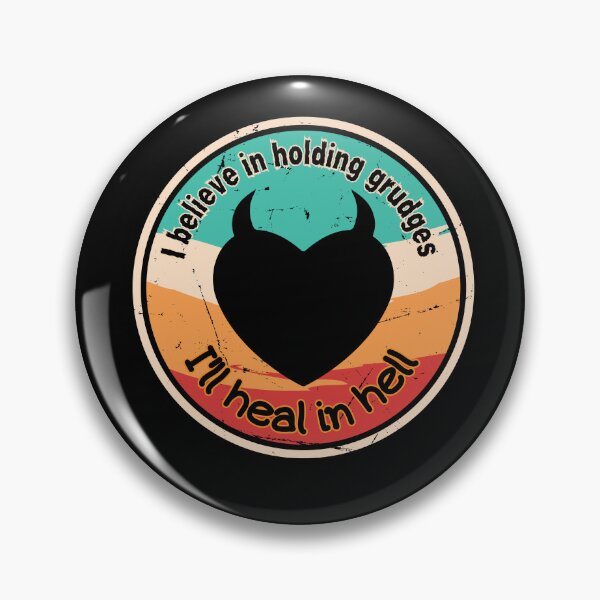 Item preview, Retro vintage design - I believe in holding grudges - "Heal in Hell"  designed and sold by ElLocoMus.