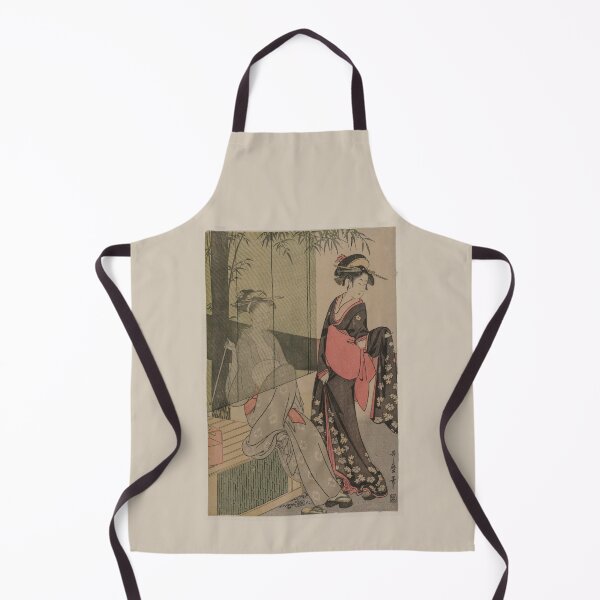 Item preview, Two Women by a Bamboo Blind (c. 1797 or 1798) by Kitagawa Utamaro  designed and sold by NurturingSpirit.