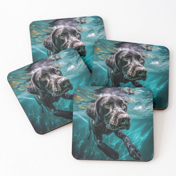 Item preview, Labrador retriever swimming underwater #2 of series of 5 designed and sold by ebrawne.