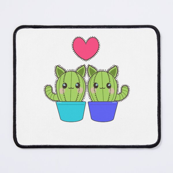 Item preview, Catci in love in turquoise and indigo pots designed and sold by QuirkyCatz.