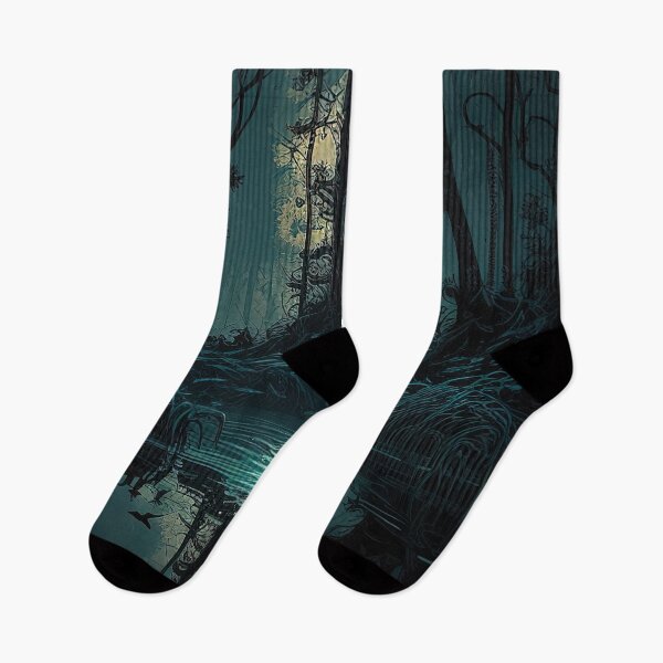 Item preview, Dark swamp forest illustration designed and sold by RK - Shop.