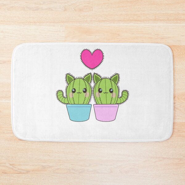 Item preview, Catci in love in pink and blue pots designed and sold by QuirkyCatz.