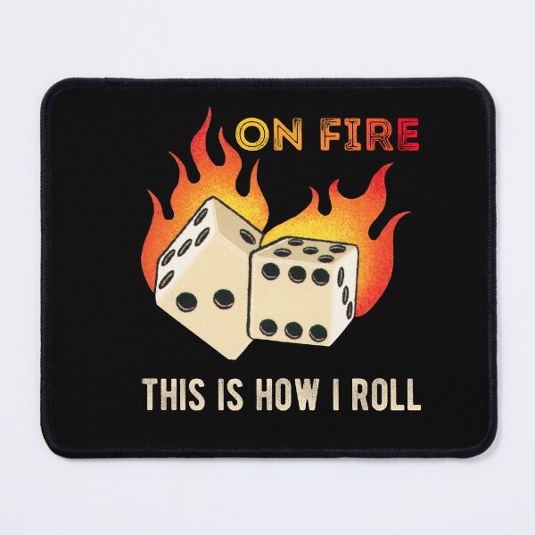 Item preview, This Is How I Roll Retro Flaming Dice Tattoo designed and sold by StudioTina.