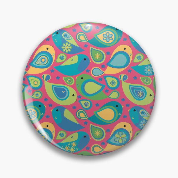 Item preview, Whimsical Modern Colorful Paisley Bird Seamless Repeat Surface Pattern designed and sold by MoePark.