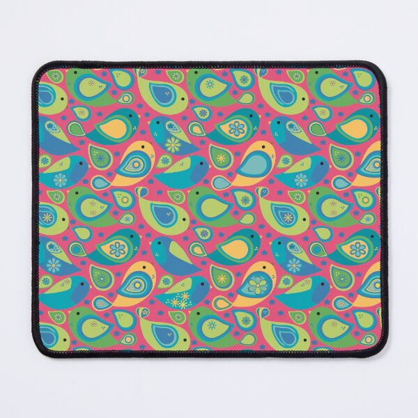 Item preview, Whimsical Modern Colorful Paisley Bird Seamless Repeat Surface Pattern designed and sold by MoePark.