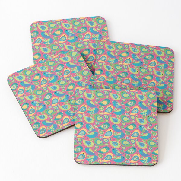 Item preview, Whimsical Modern Colorful Paisley Bird Seamless Repeat Surface Pattern designed and sold by MoePark.