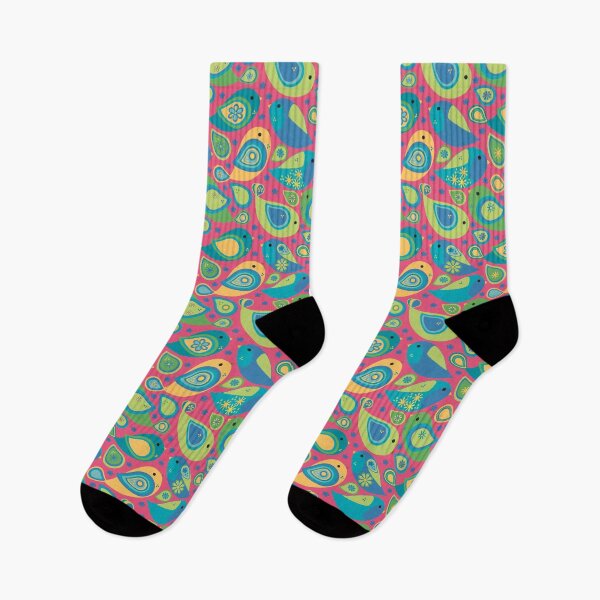 Item preview, Whimsical Modern Colorful Paisley Bird Seamless Repeat Surface Pattern designed and sold by MoePark.