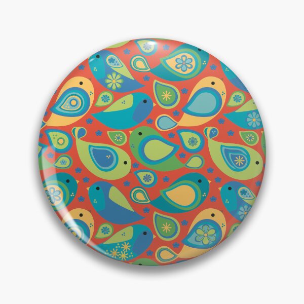 Item preview, Whimsical Modern Colorful Paisley Bird Seamless Repeat Surface Pattern designed and sold by MoePark.