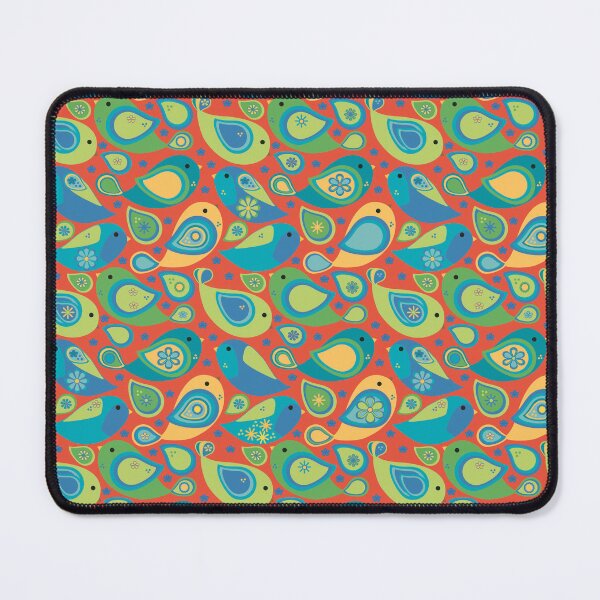Item preview, Whimsical Modern Colorful Paisley Bird Seamless Repeat Surface Pattern designed and sold by MoePark.