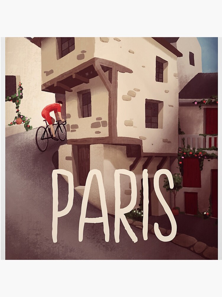 "Paris" Cyling Poster by superchezbro