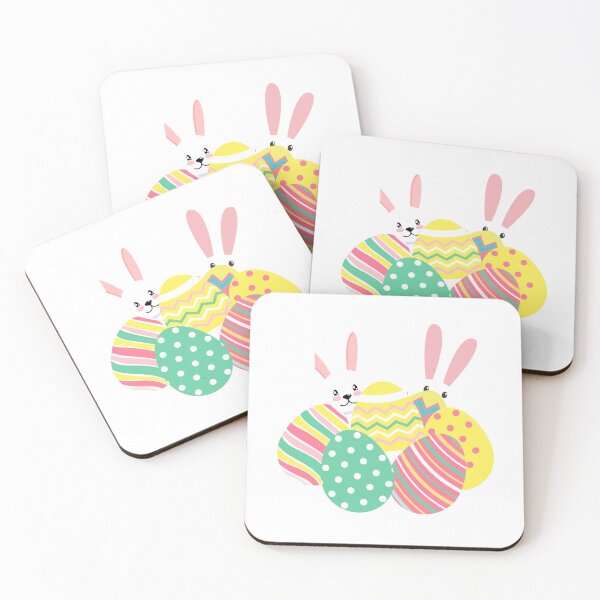 Item preview, Happy Easter bunny and eggs designed and sold by aurora-boudoir.