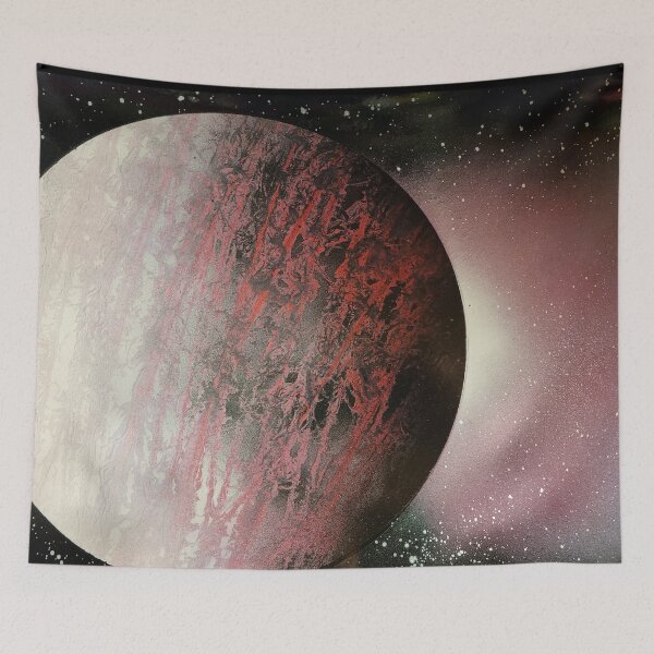 Item preview, Spray paint art red planet designed and sold by WoodRocksArt.