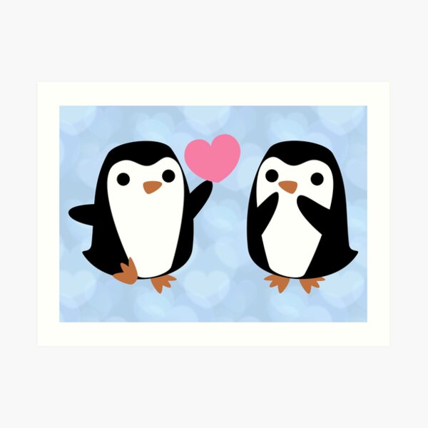 "Pinguine in der Liebe" Kunstdruck von LyddieDoodles | Redbubble