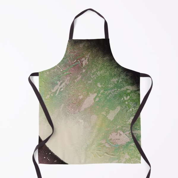 Item preview, Spray paint art green planet designed and sold by WoodRocksArt.