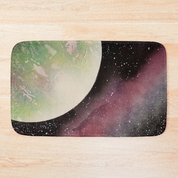 Item preview, Spray paint art green planet designed and sold by WoodRocksArt.