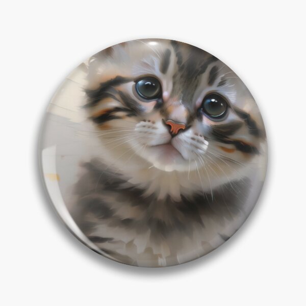 Item preview, Feline Playfulness: A lively kitty oil painting designed and sold by KH-GardenEden.